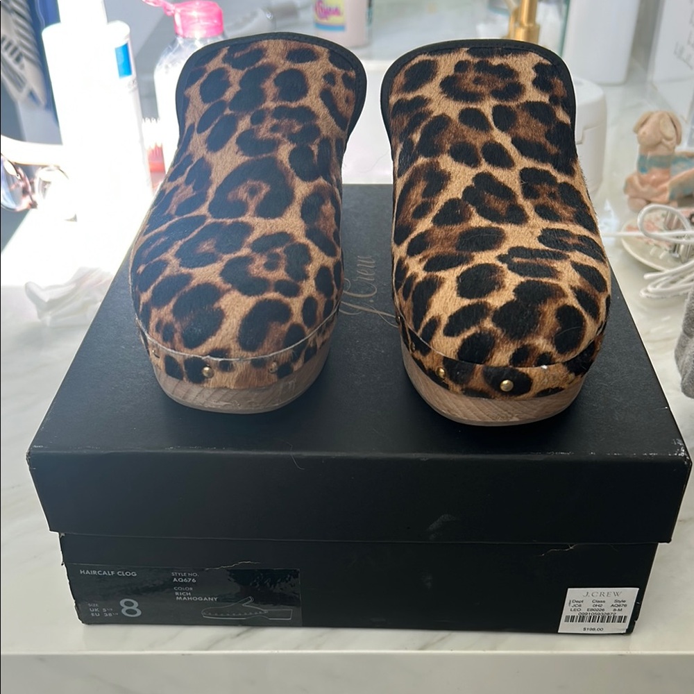 J. Crew Leopard Print Mules